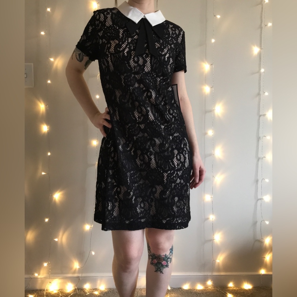Betsy Johnson black lace formal dress